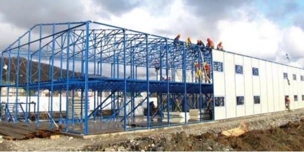 Roof Installation on Steel-Frame Building